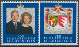 Liechtenstein 1992 Fürstenpaar Hans-Adam U.Marie Hochzeitstag 1039/40 Postfrisch - Unused Stamps