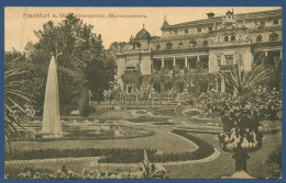 Frankfurt A. M. Palmengarten Blumenparterre, Gel. 1917 Feldpost, Einriß (AK3363) - Frankfurt A. Main