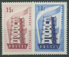 Frankreich 1956 Europa CEPT Stahlrohrgerüst 1104/05 Postfrisch - Neufs