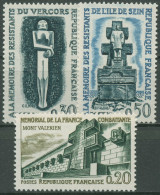 Frankreich 1962 Gedenkstätten 1389/91 Postfrisch - Ongebruikt