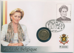 Belgien 2000 Königin Paola Numisbrief 20 Francs (N69) - 20 Francs