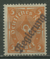 Dt. Reich 1922 Dienst-Kontrollaufdruck Wiesbaden DK 5 II A Mit Falz, Signiert - Dienstmarken