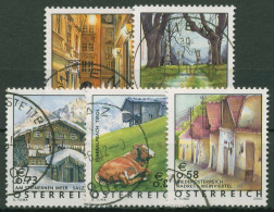 Österreich 2002 Ferienland Sehenswürdigkeiten Bauwerke 2363/67 Gestempelt - Used Stamps