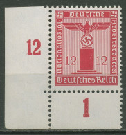Deutsches Reich Dienst 1942/44 Platte Unterrand D 161 P UR Ecke 3 Postfrisch - Servizio