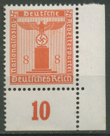 Deutsches Reich Dienst 1942/44 Platte Unterrand D 160 P UR Ecke 4 Postfrisch - Dienstzegels