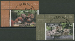 Bund 2015 Tiere Eichhörnchen Wildkatze 3124/25 Ecke 1 TOP-ESST Berlin (E4002) - Used Stamps