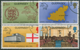 Guernsey 1974 Weltpostverein UPU Wappen Landkarte 106/09 Gestempelt - Guernesey