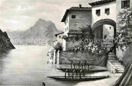 12892174 Gandria Lago Di Lugano Motivo Del Pittore Serafino Giambonini Gandria - Otros & Sin Clasificación