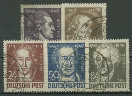 SBZ Allg. Ausgabe 1948 200. Geb. Joh. Wolfgang Von Goethe 234/38 Sonderstempel - Autres & Non Classés