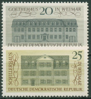 DDR 1967 Humanismus Weimar Goethehaus Schillerhaus 1329/30 Postfrisch - Nuovi