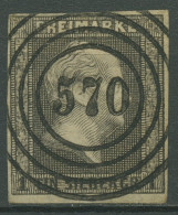 Preußen 1850 Friedrich Wilh. IV. 1 Sgr, 2 A Nr.-Stpl. 570 HALBAU - Usati