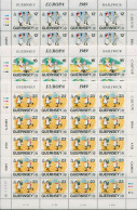 Guernsey 1989 Europa CEPT Kinderspiele 449/51 Bogen Postfrisch (SG96527) - Guernsey