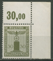 Deutsches Reich Dienst 1942/44 Platte Oberrand D 164 P OR Ecke 2 Postfrisch - Service