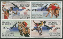 Mauretanien 1983 Olypische Spiele Los Angeles Springreiten 801/04 Postfrisch - Mauritania (1960-...)