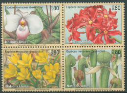 UNO Genf 1996 Gefährdete Pflanzen Krokus Lilie 288/91 ZD Postfrisch - Unused Stamps