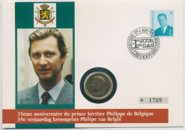 Belgien 1994 Prinz Philipe Numisbrief 20 Francs (N75) - 20 Frank