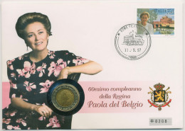 Italien 1997 Königin Paola Von Belgien Numisbrief 500 Lire (N133) - 500 Lire