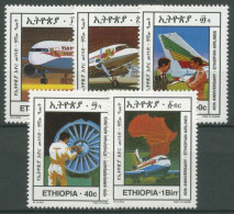 Äthiopien 1986 40 Jahre Luftfahrtgesellschaft Flugzeuge 1244/48 Postfrisch - Ethiopia