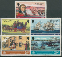 Jersey 1983 Weltkommunikationsjahr Postschiff Kutsche 303/07 Postfrisch - Jersey