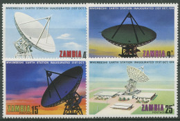 Sambia 1974 Eröffnung Der Erdfunkstelle In Mwembeshi 137/40 Postfrisch - Zambie (1965-...)