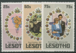 Lesotho 1981 Hochzeit Von Prinz Charles Und Diana Spencer 344/46 Postfrisch - Lesotho (1966-...)