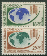 Kamerun 1963 Kampf Gegen Den Hunger Weltkarte Getreide 386/87 Postfrisch - Kameroen (1960-...)