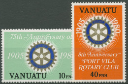 Vanuatu 1980 75 J. Rotary International Emblem 587/88 Postfrisch - Vanuatu (1980-...)