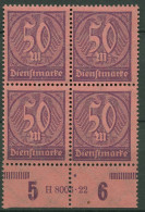 Deutsches Reich Dienstmarke 1922/23 Hausauftrags-Nr. D 73 HAN 8006.22 Postfrisch - Oficial