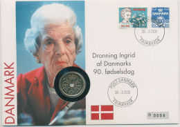 Dänemark 2000 Königin Ingrid Numisbrief 2 Kronen (N84) - Dänemark