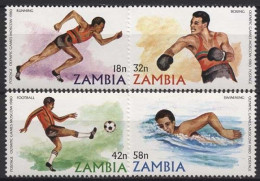 Sambia 1980 Olympische Sommerspiele Moskau 225/28 Postfrisch - Zambia (1965-...)