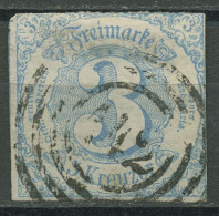 Thurn Und Taxis 1859/61 3 Kreuzer 21 Gestempelt, Dünn - Sonstige & Ohne Zuordnung