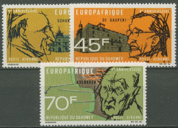 Dahomey 1968 EUROPAFRIQUE Politiker Adenauer De Gasperi 349/51 Postfrisch - Benin - Dahomey (1960-...)