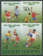 Lesotho 1986 Fußball-WM In Mexiko 565/68 Postfrisch - Lesotho (1966-...)