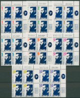 Israel 1986 Theodor Herzel 1016/23 Plattenblock Postfrisch (C61809) - Unused Stamps (without Tabs)