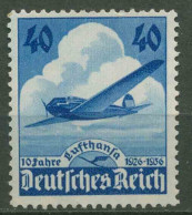 Deutsches Reich 1936 10 J. Lufthansa 603 Ungebraucht Ohne Gummierung (R80687) - Ongebruikt