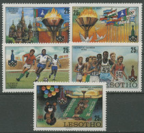 Lesotho 1980 Olympische Spiele Moskau Fackelläufer 291/95 Postfrisch - Lesotho (1966-...)