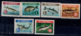 ALBANIA 1964 FISHES MI No 809-14 MNH VF!! - Albanien