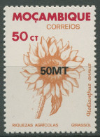 Mocambique 1992 Nutzpflanzen Sonnenblume Neuer Wertaufdruck 1278 Postfrisch - Mozambico