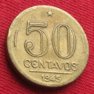 Brazil 50 Centavos 1945 Brasil Bresil Brazilie Brasile W ºº - Brasil