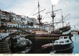 Navigation Sailing Vessels & Boats Themed Postcard Golden Hind Yacht - Velieri