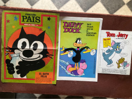 3 COUVERTURES BD  *Daffy Duck  *Tom Et Jerry  *Felix Le Chat - Andere & Zonder Classificatie