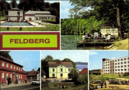 CPA Feldberg In Mecklenburg, Erholungsheim BMK Ost Stieglitzenkrug, Luzinhalle, Rathaus, FDGB Heim - Other & Unclassified