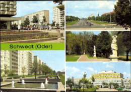 CPA Schwedt An Der Oder, Platz Der Befreiung, Leninallee, Park Am Kulturhaus, Kreiskrankenhaus - Other & Unclassified