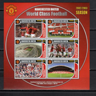 Grenada 2002 Football Soccer, Manchester United Sheetlet MNH - Famous Clubs