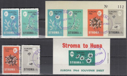 INSEL STROMA (Schottland), Nichtamtl. Briefmarken, Stroma To Huna, 2 Blöcke +4 Marken, Gestempelt, Europa 1966 - Ecosse