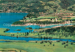 12878671 Tenero Lago Maggiore Camping Campofelice Fliegeraufnahme Tenero - Altri & Non Classificati