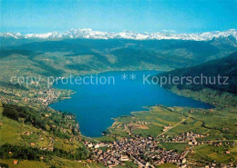 12878628 Aegerisee Aegerisee Unteraegeri Unter-Aegeri ZG Mit Alpen Fliegeraufnah - Andere & Zonder Classificatie