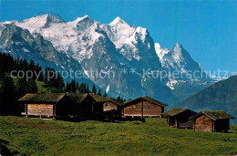 12875161 Maegisalp Berghuetten Mit Engelhoerner Wetterhorngruppe Moench Eiger Be - Altri & Non Classificati