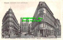 R531802 Brussels. St. Gudule Street And Church. Albert. A. Dohmen - Wereld