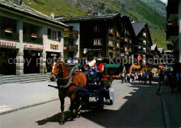 12872128 Zermatt VS Dorfstrasse Pferdekutsche Zermatt - Other & Unclassified